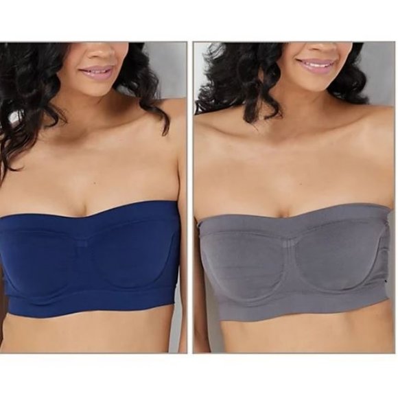 Breezies Other - Breezies Set of 2 Strapless Underwire Bandeau Bras